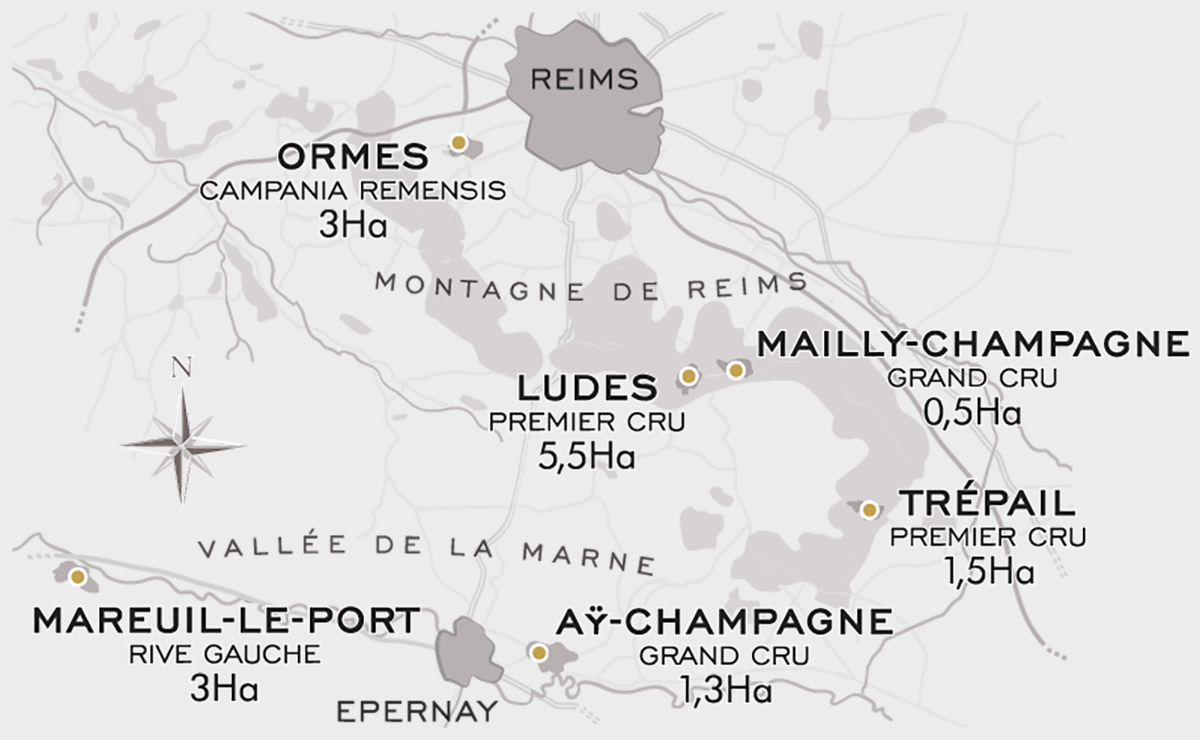 Carte des terroirs - Champagne Bérèche & Fils
